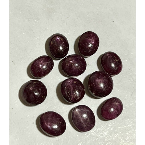 1x Natural Star Ruby Oval Cut Stones cabochon Polished Gemstone 6-7 Ct Per Stone - Picture 1 of 6